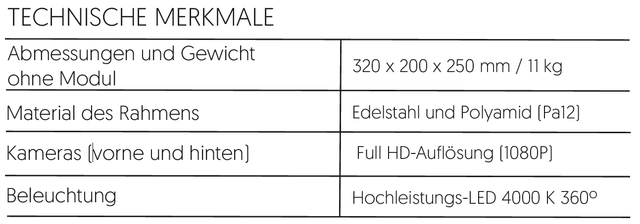 Technische Merkmale Reinigungsroboter für Lüftungsanlagen