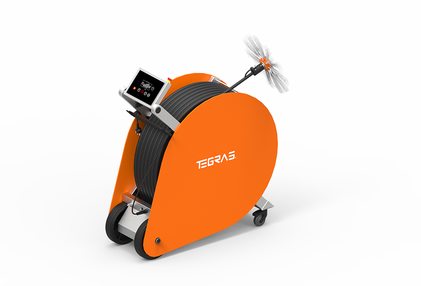 Elektrische Bürstenreinigung von Küchenabluftleitungen