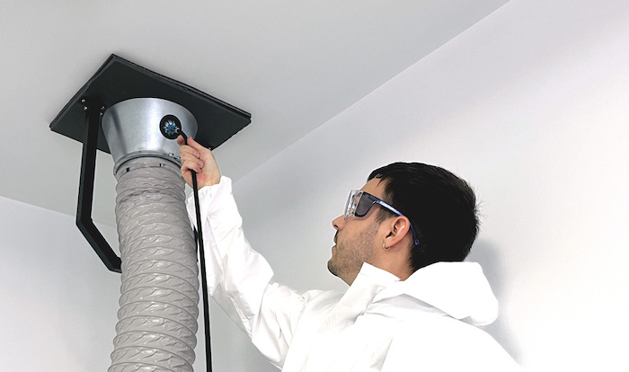 Reinigung von Luftkanälen in kontrollierten Wohnraumlüftungen